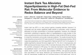 溶黑茶对糖脂代谢异常的调节作用研究在国际著名期刊发表