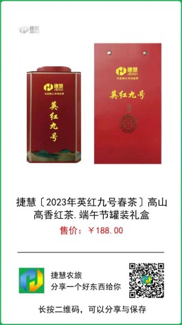 捷慧〔2023年英红九号春茶〕高山高香红茶.端午节罐装礼盒/可订制企业以及私人礼盒