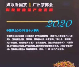 中国茶业2020年度十大事典出炉