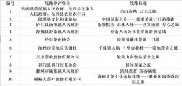 “安徽省首届十大最美茶旅线路”详细完整名单
